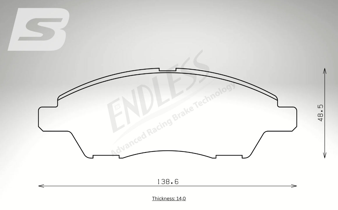Endless Bremsbeläge Vorderachse für Nissan Art. B43740