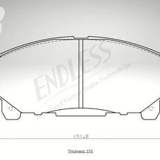 Endless Bremsbeläge Vorderachse für Honda Art. B43900