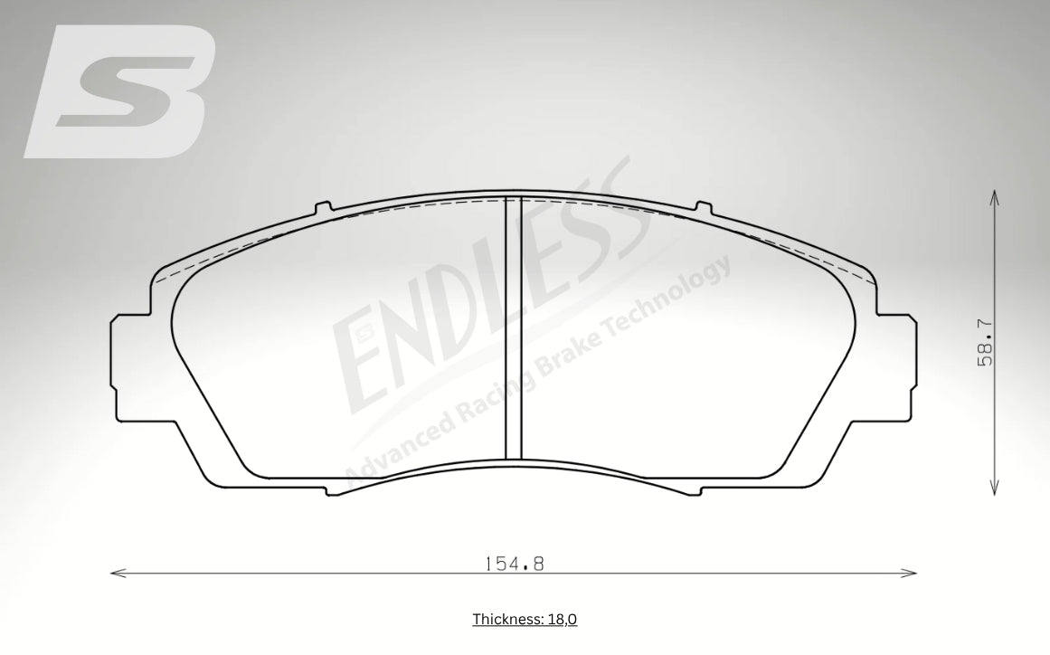 Endless Bremsbeläge Vorderachse für Honda Art. B43910
