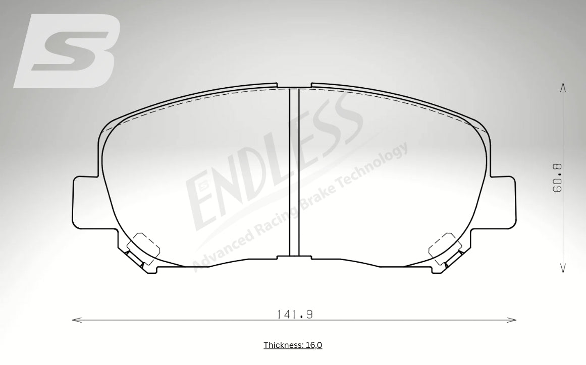 Endless Bremsbeläge Vorderachse für Mazda Art. B43920