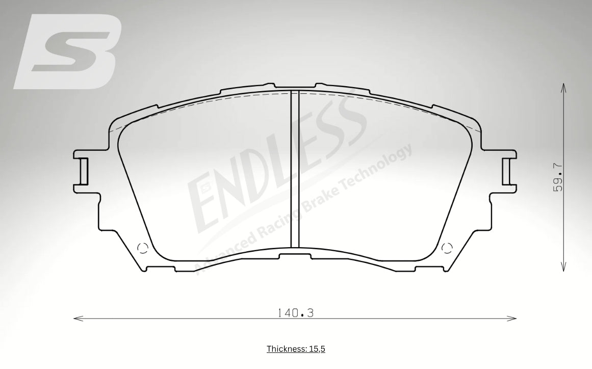 Endless Bremsbeläge Vorderachse für Mazda Art. B43970