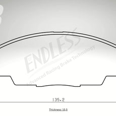 Endless Bremsbeläge Hinterachse für Kia Art. B44060
