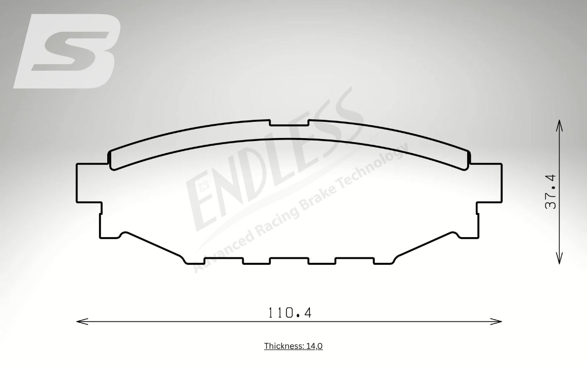 Endless Bremsbeläge Hinterachse für Subaru Art. B44180