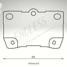 Endless Bremsbeläge Hinterachse für Lexus Art. B44220