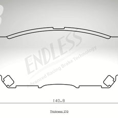 Endless Bremsbeläge Hinterachse für Lexus Art. B44250