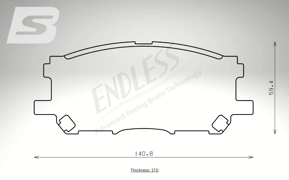 Endless Bremsbeläge Hinterachse für Lexus Art. B44250