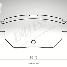 Endless Bremsbeläge Hinterachse für Subaru Art. B44340