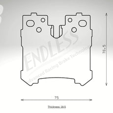 Endless Bremsbeläge Hinterachse für Lexus Art. B44470