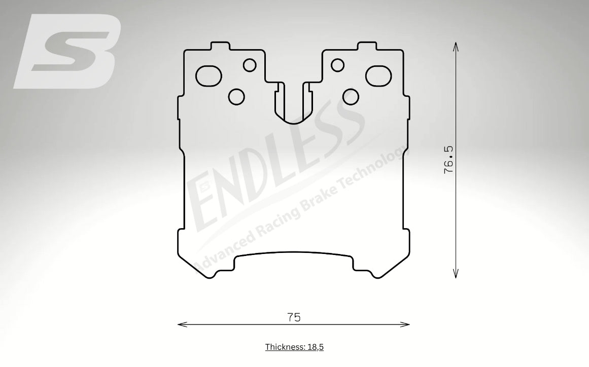 Endless Bremsbeläge Hinterachse für Lexus Art. B44470