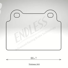 Endless Bremsbeläge Hinterachse für Mitsubishi Art. B44520