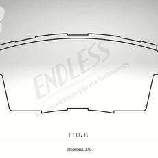 Endless Bremsbeläge Hinterachse für Mazda Art. B44540