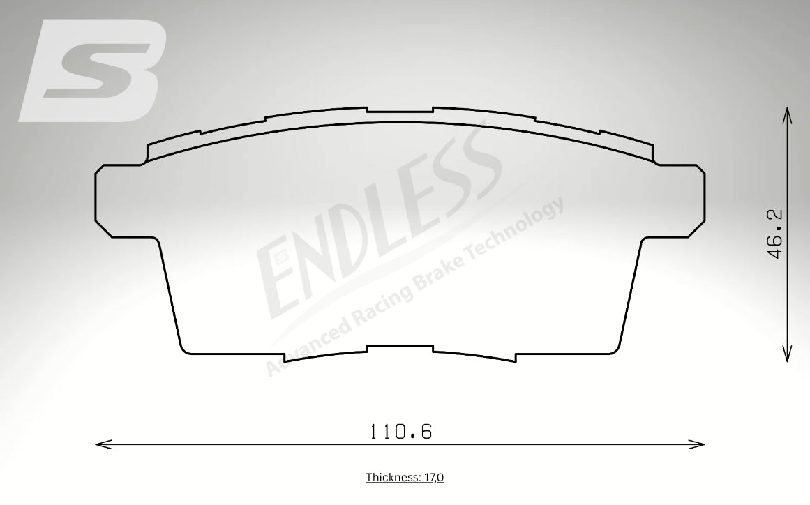 Endless Bremsbeläge Hinterachse für Mazda Art. B44540