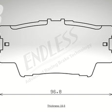 Endless Bremsbeläge Hinterachse für Toyota Art. B44600