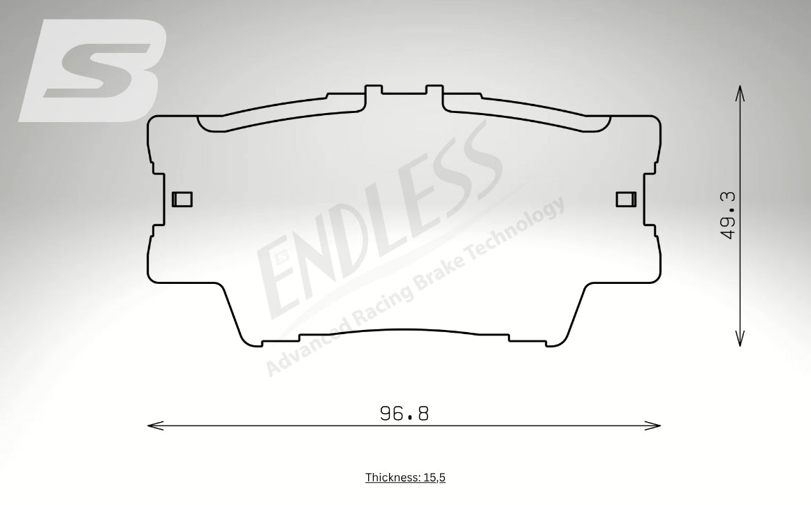 Endless Bremsbeläge Hinterachse für Toyota Art. B44600