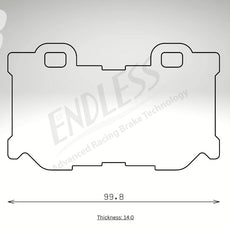 Endless Bremsbeläge Hinterachse für Nissan Art. B44620
