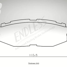 Endless Bremsbeläge Hinterachse für Subaru Art. B44720