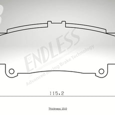 Endless brake pads front axle for Alfa Romeo Art. A03800
