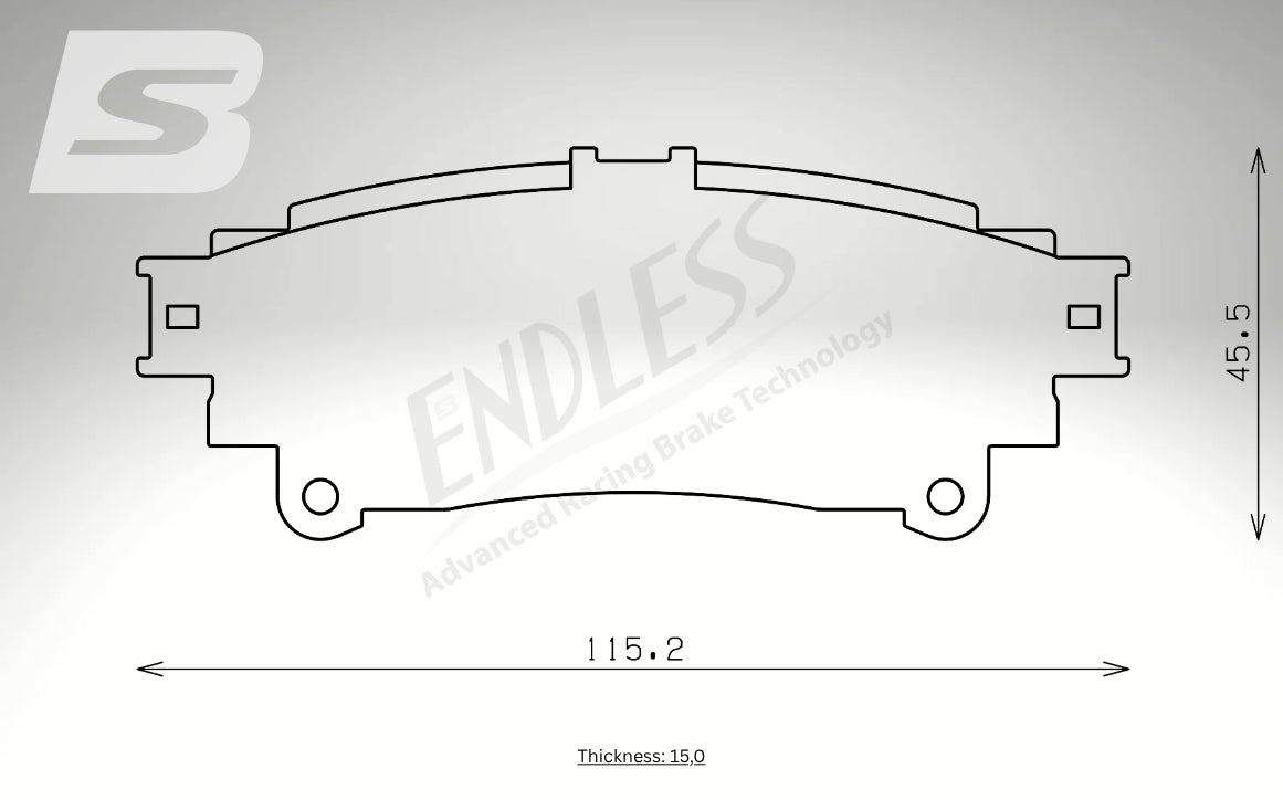 Endless brake pads front axle for Alfa Romeo Art. A03800