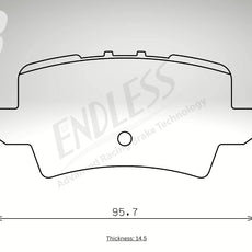 Endless Bremsbeläge Hinterachse für Honda Art. B44800