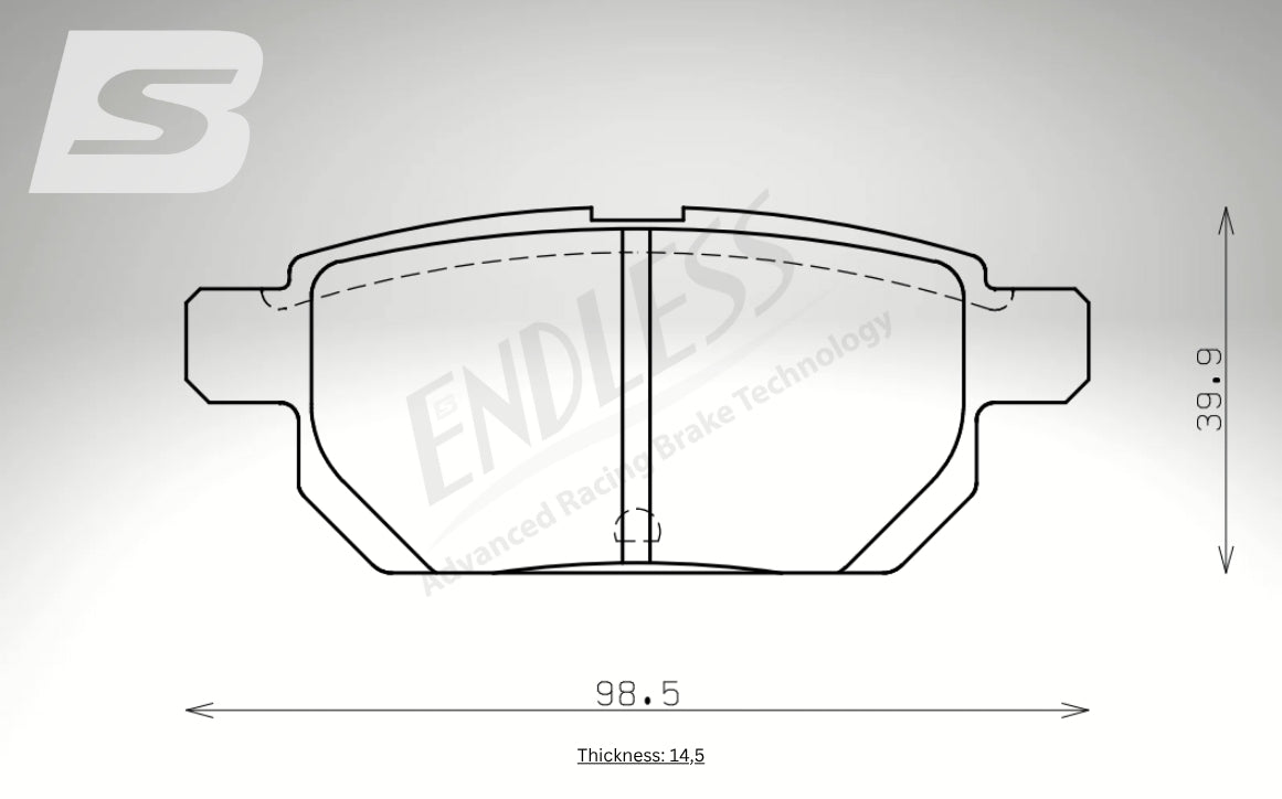 Endless Bremsbeläge Hinterachse für Suzuki Art. B44880