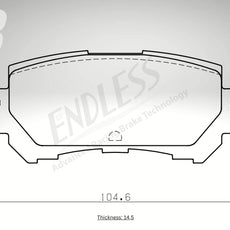 Endless Bremsbeläge Hinterachse für Mazda Art. B44930