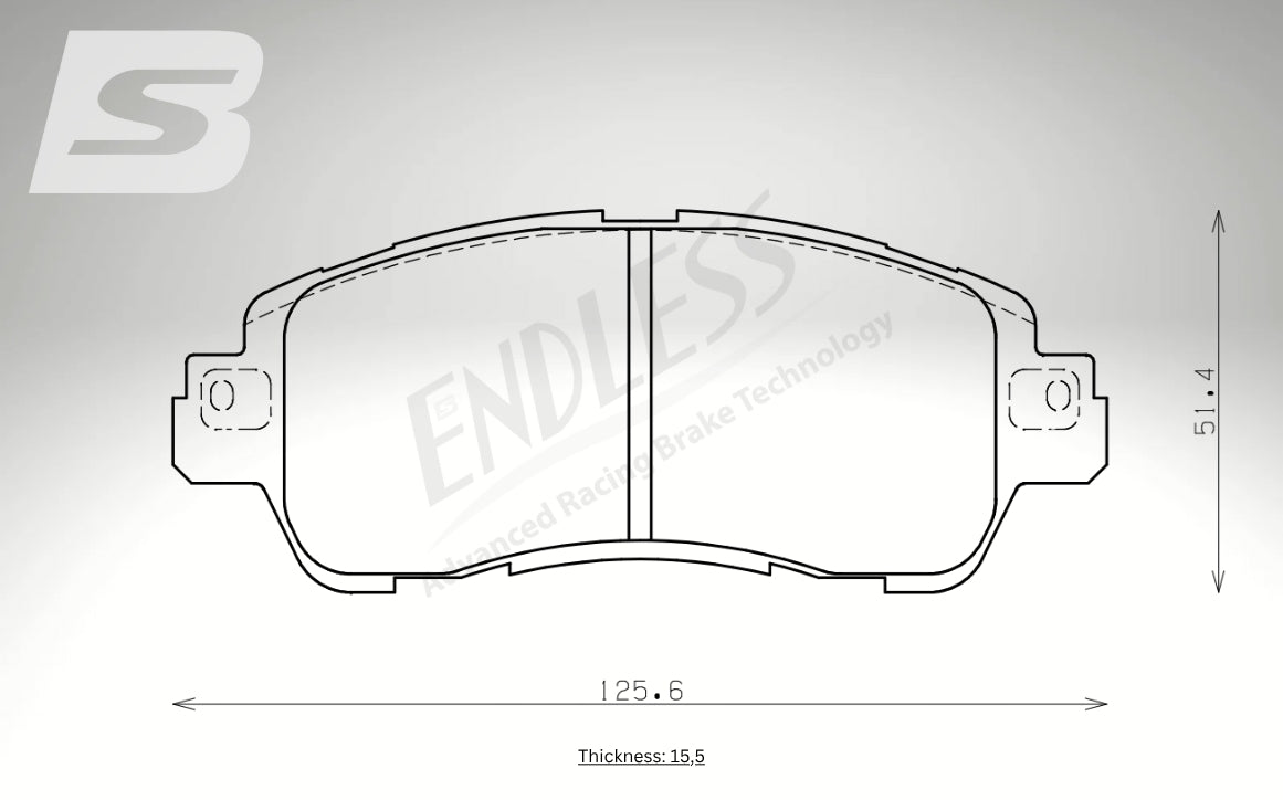 Endless Bremsbeläge Vorderachse für Mazda Art. B53060