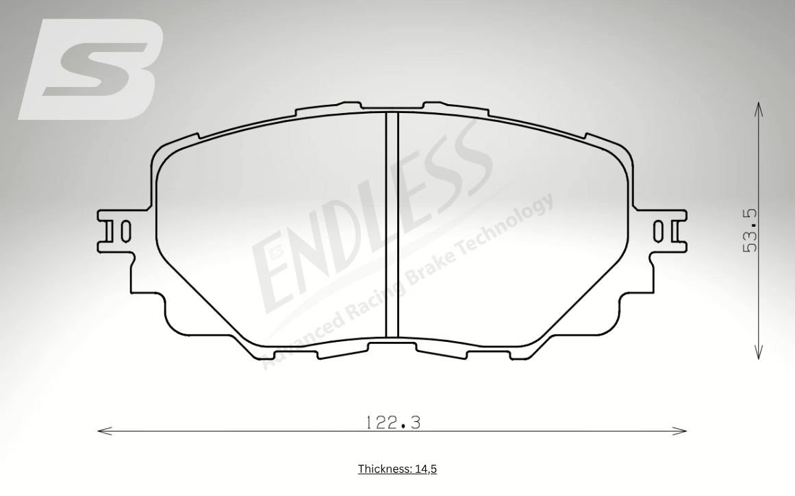 Endless Bremsbeläge Vorderachse für Mazda Art. B53080