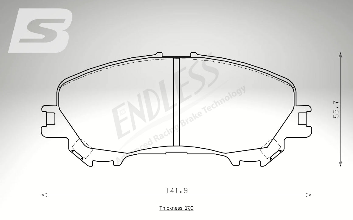 Endless Bremsbeläge Vorderachse für Renault Art. B53220