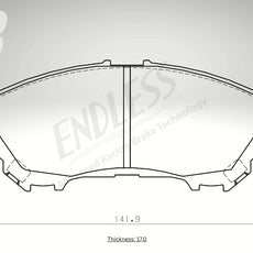 Endless Bremsbeläge Vorderachse für Nissan Art. B53220