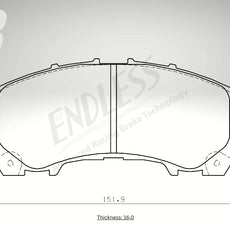 Endless Bremsbeläge Vorderachse für Infiniti Art. B53230