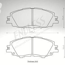 Endless Bremsbeläge Vorderachse für Toyota Art. B53330