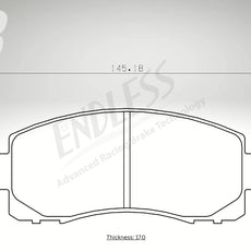 Endless Bremsbeläge Vorderachse für Subaru Art. B53440