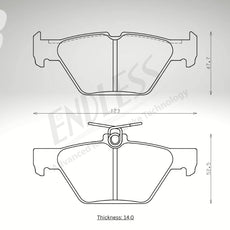 Endless Bremsbeläge Hinterachse für Subaru Art. B54000