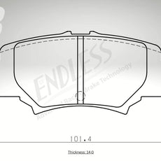 Endless Bremsbeläge Hinterachse für Mazda Art. B54110