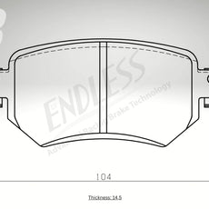Endless Bremsbeläge Hinterachse für Mazda Art. B54120