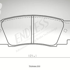 Endless Bremsbeläge Hinterachse für Toyota Art. B54180