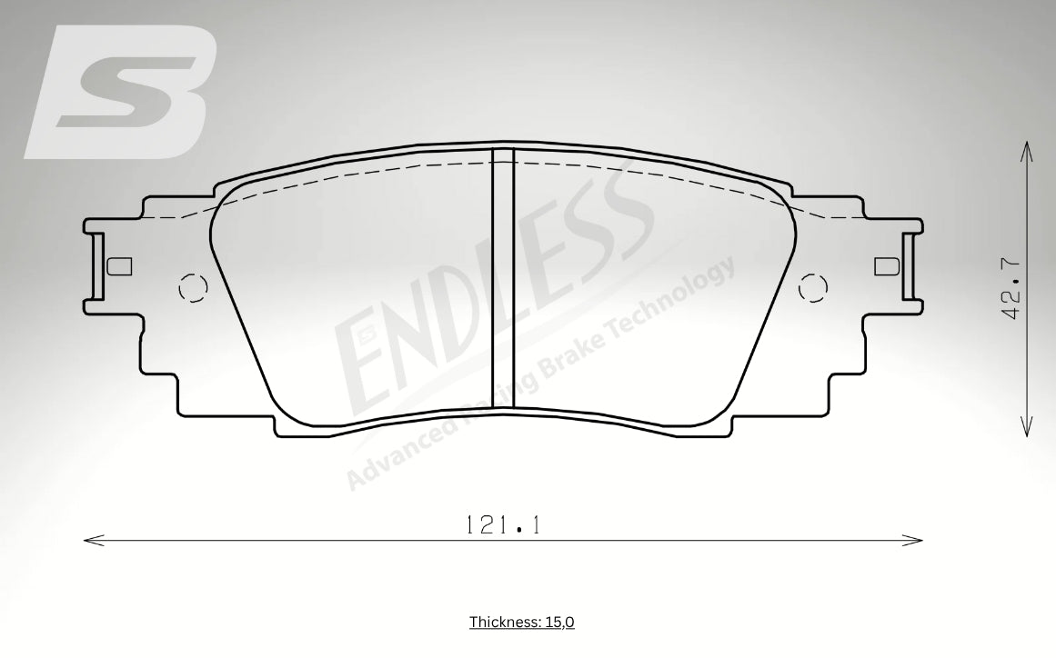 Endless Bremsbeläge Hinterachse für Toyota Art. B54180