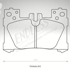 Endless Bremsbeläge Hinterachse für Lexus Art. B54190