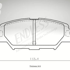 Endless Bremsbeläge Hinterachse für Mazda Art. B54200