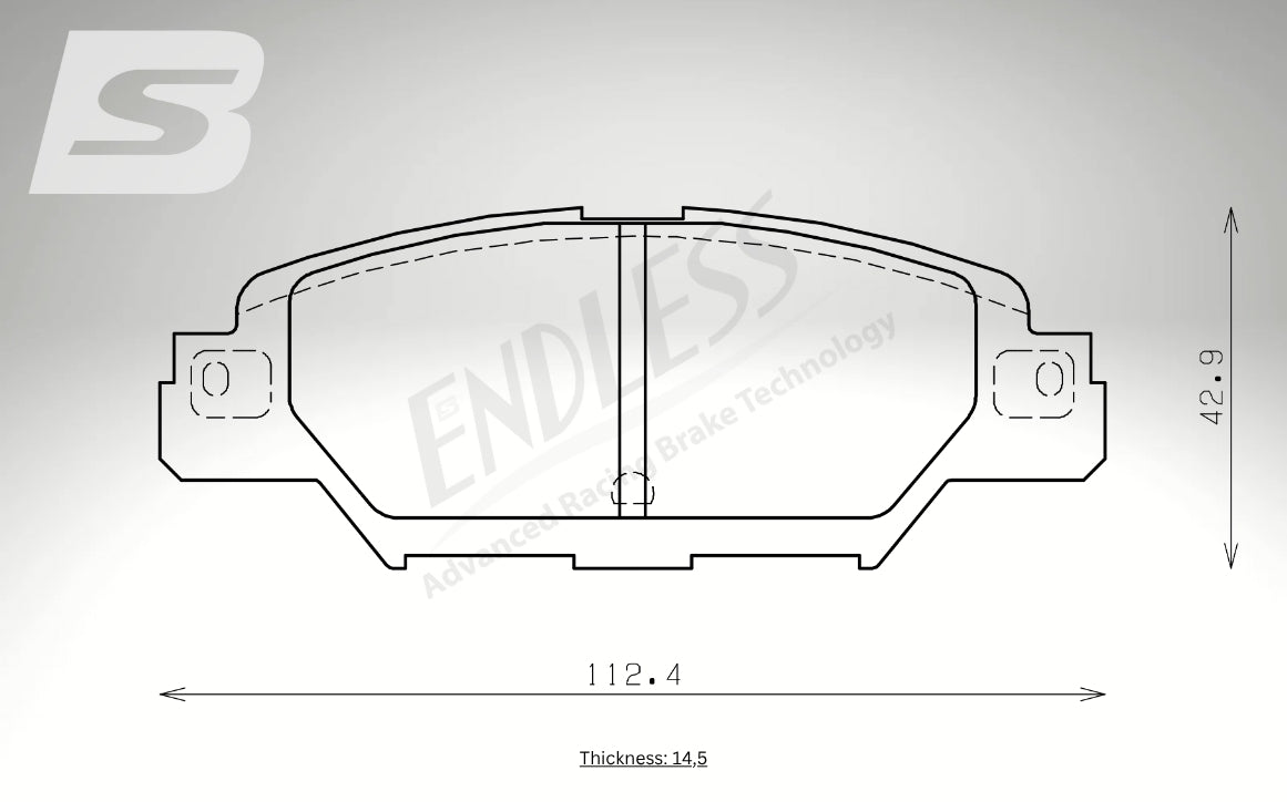 Endless Bremsbeläge Hinterachse für Mazda Art. B54200