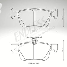 Endless Bremsbeläge Hinterachse für Honda Art. B54240