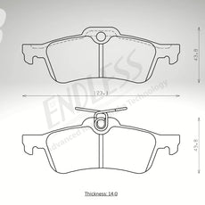 Endless Bremsbeläge Hinterachse für Toyota Art. B54280