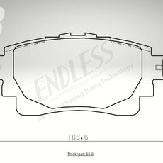 Endless Bremsbeläge Hinterachse für Toyota Art. B54340