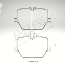 Endless Bremsbeläge Hinterachse für Toyota Art. B54360
