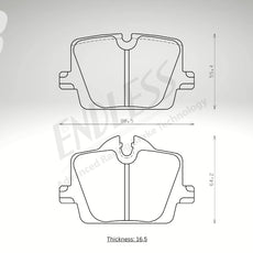 Endless Bremsbeläge Hinterachse für BMW Art. B54400