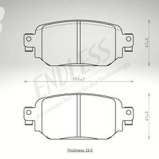 Endless Bremsbeläge Hinterachse für Mazda Art. B54430