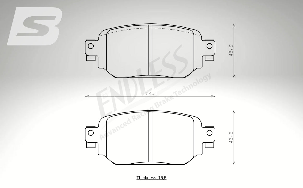 Endless Bremsbeläge Hinterachse für Mazda Art. B54430