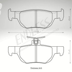 Endless Bremsbeläge Hinterachse für Mazda Art. B54570