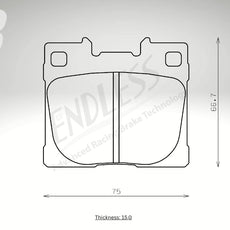 Endless Bremsbeläge Hinterachse für Toyota Art. B54590