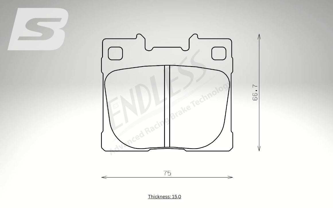 Endless Bremsbeläge Hinterachse für Toyota Art. B54590